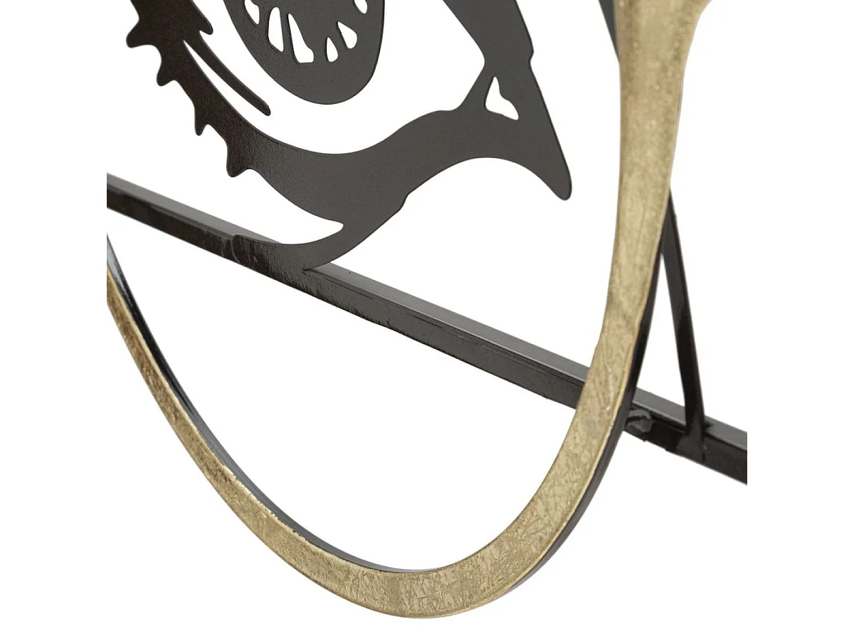 Décoration murale lunettes 3D métal 90x41 cm Océane Noir et Doré