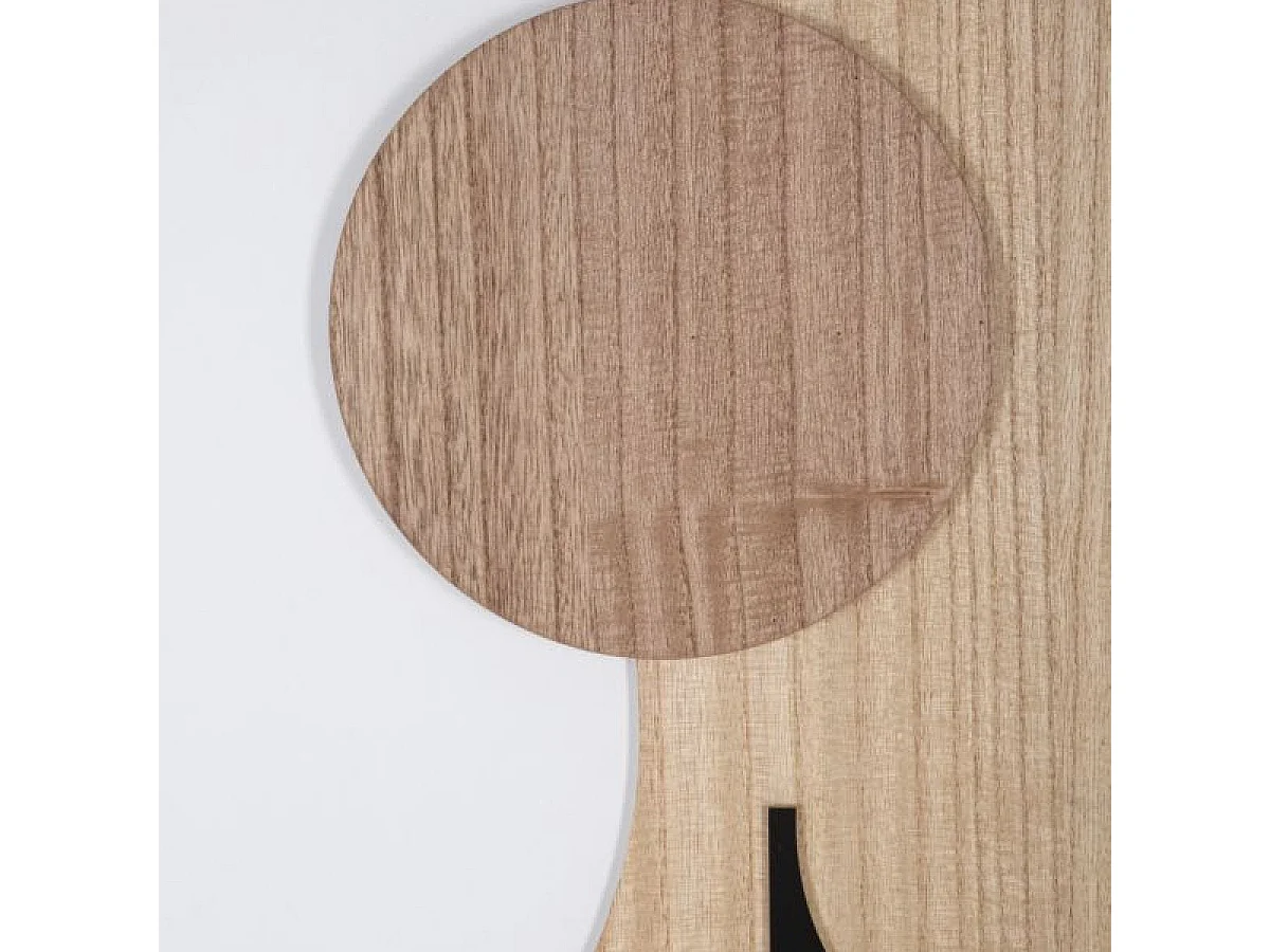 Décoration murale abstraite 60x80 cm Malva Noir et Bois