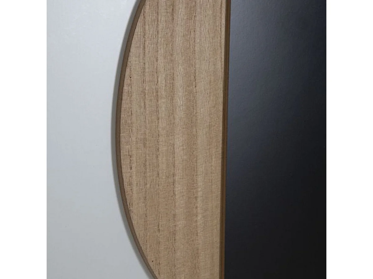 Décoration murale abstraite 60x80 cm Malva Noir et Bois