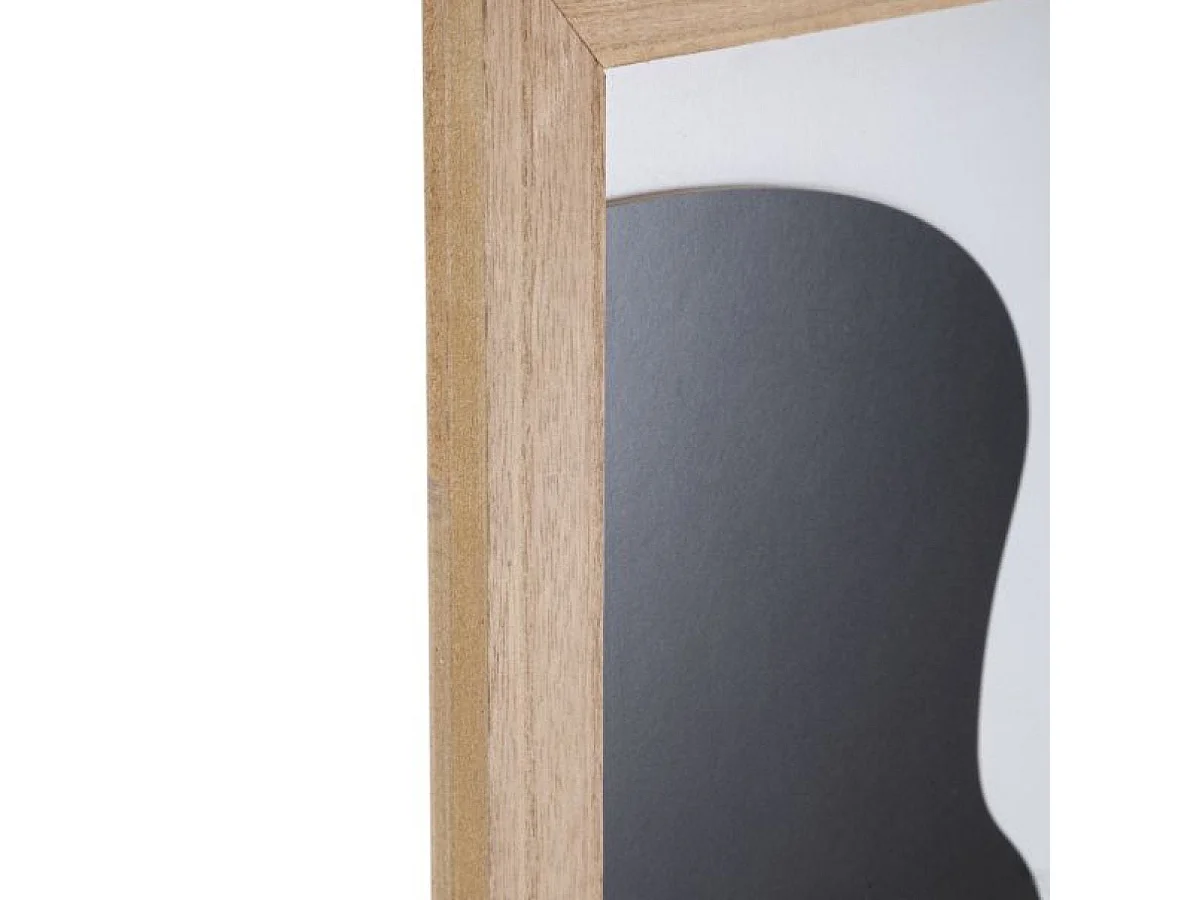 Décoration murale abstraite 60x80 cm Malva Bois et Noir