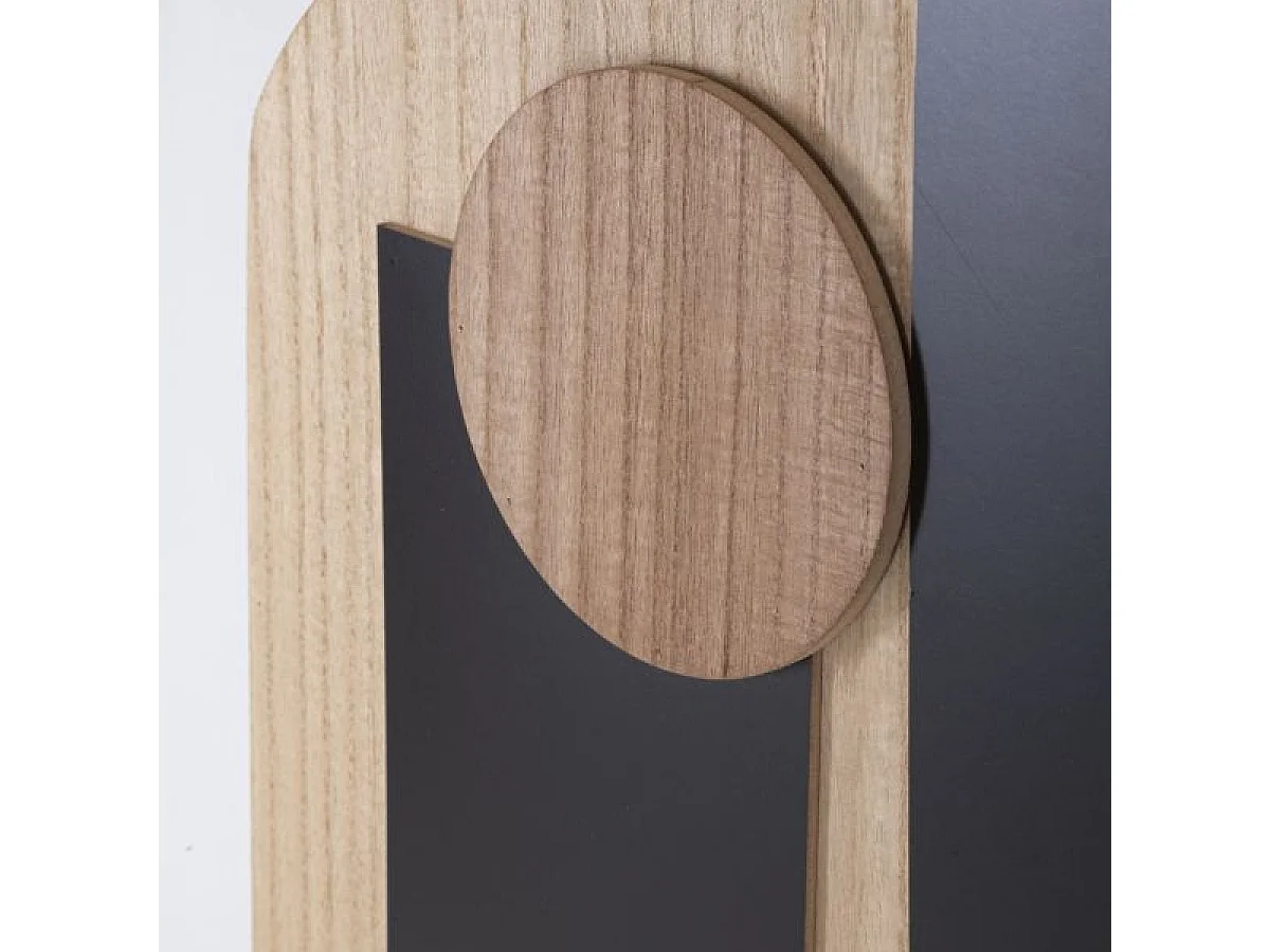 Décoration murale abstraite 60x80 cm Malva Bois et Noir
