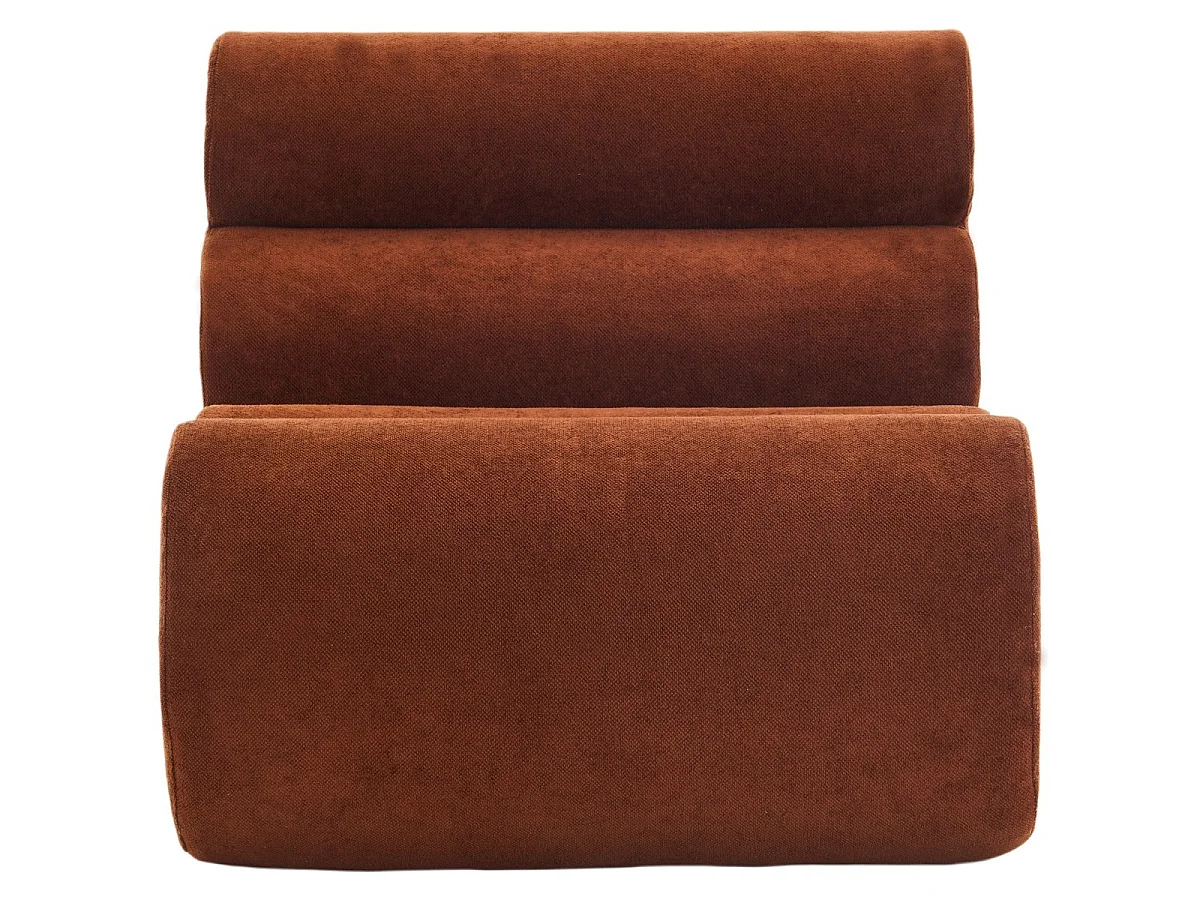 Chauffeuse compressée en tissu chenille rouille - Billie