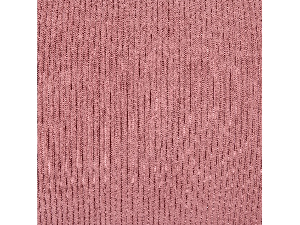 Fauteuil pivotant en velours côtelé rose et piètement chromé - Julia