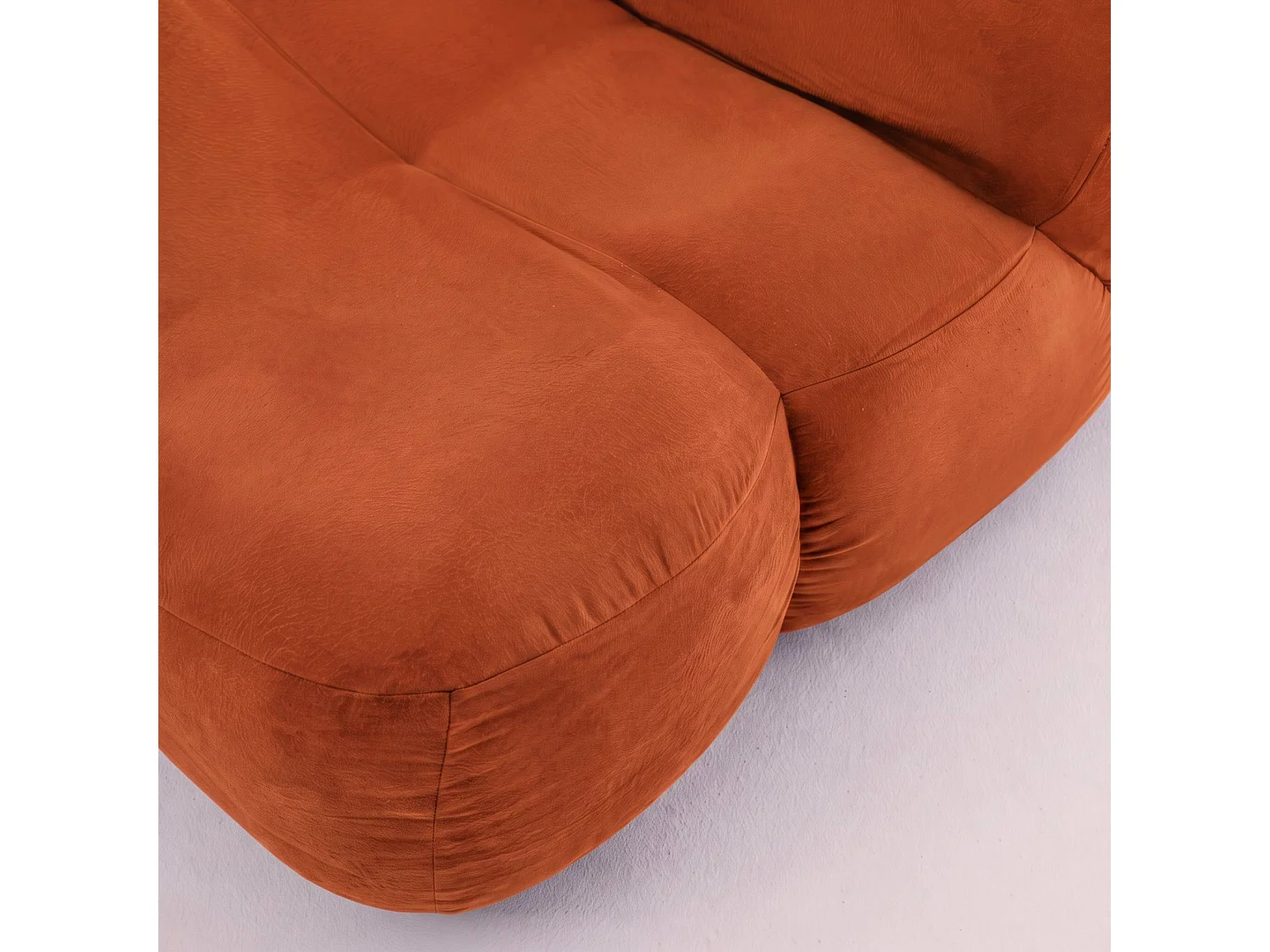 Sillón envasado al vacío de terciopelo, Naranja