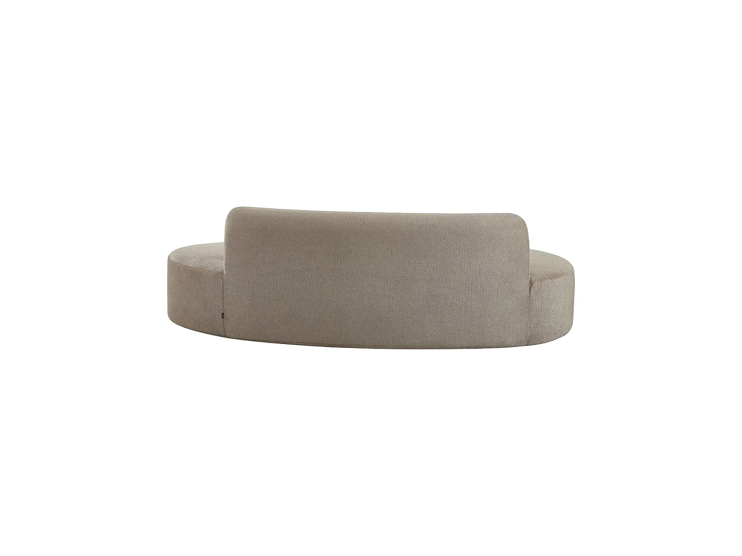 Canapé compressé virgule organique 3 places tissu chenille beige foncé - Curv