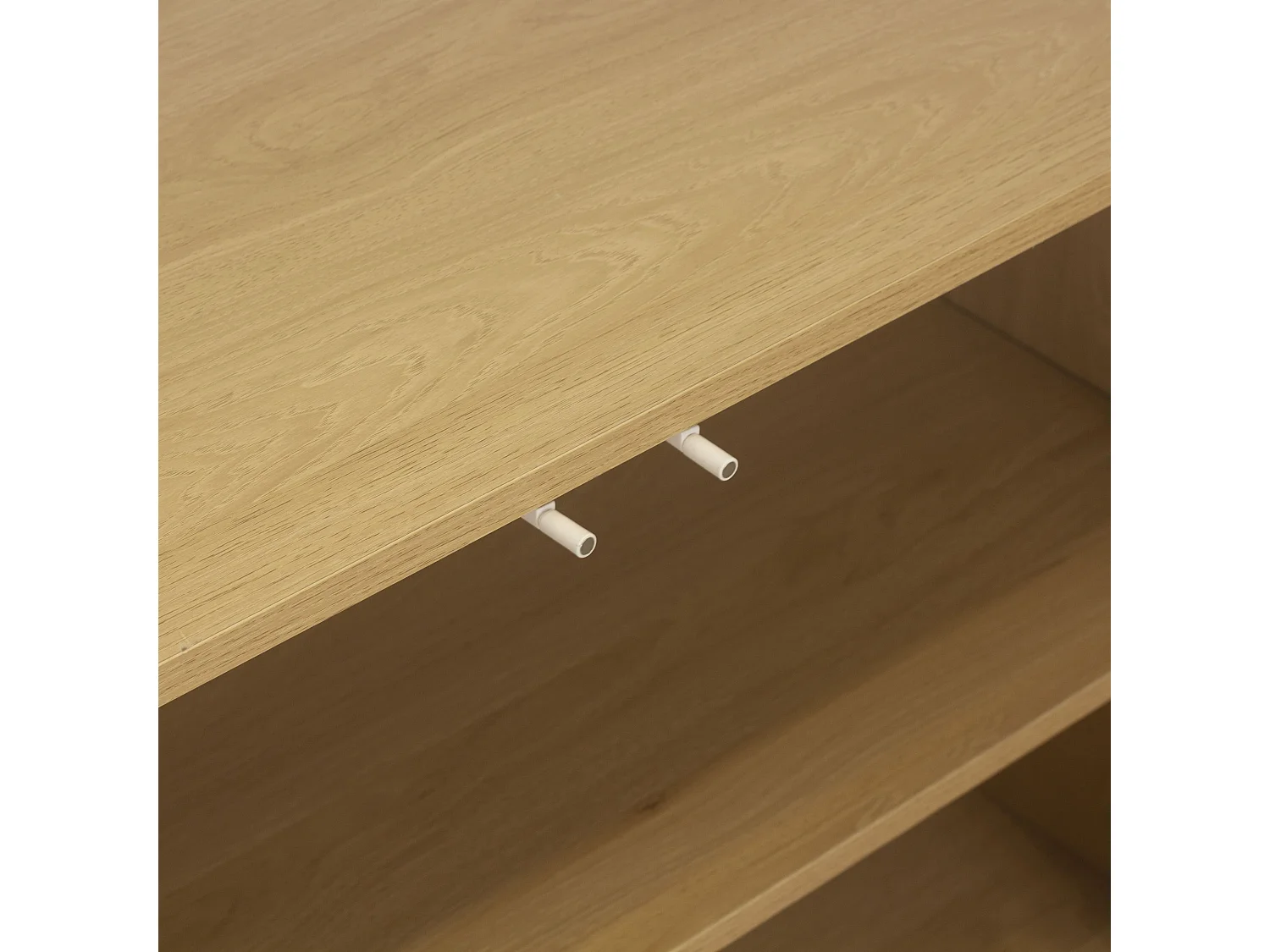 Sideboard 3 Türen mit abgerundeten Formen Eiche-Dekor B150 cm - OCTAVE