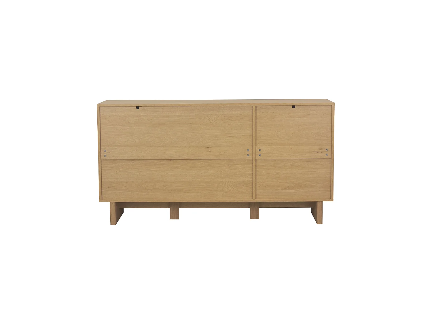 Sideboard 3 Türen mit abgerundeten Formen Eiche-Dekor B150 cm - OCTAVE