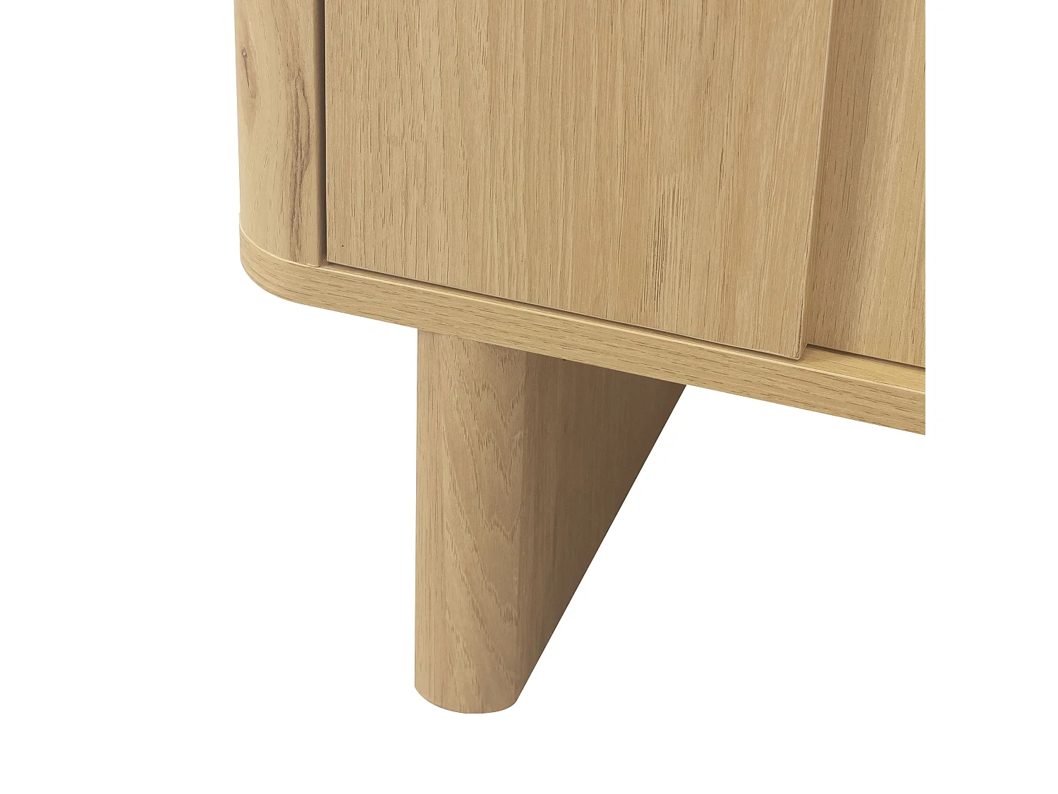 Sideboard 3 Türen mit abgerundeten Formen Eiche-Dekor B150 cm - OCTAVE