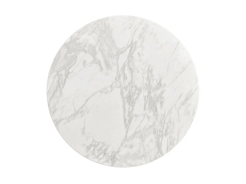 Plateau de service rotatif 360° en céramique blanc marbré – MIRAY