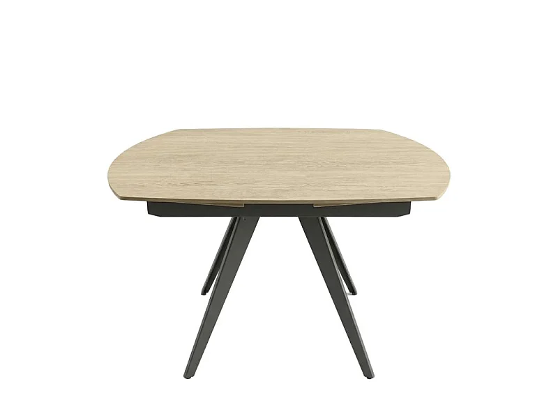 Table extensible ovale 120/180 cm céramique effet bois – ADELPHIA 2