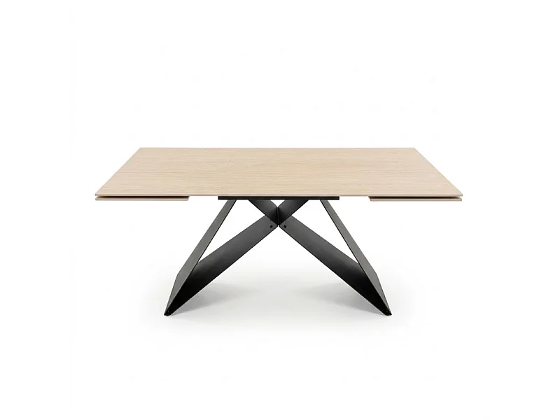 Table extensible 160/240 cm en céramique finition effet bois – LIMA