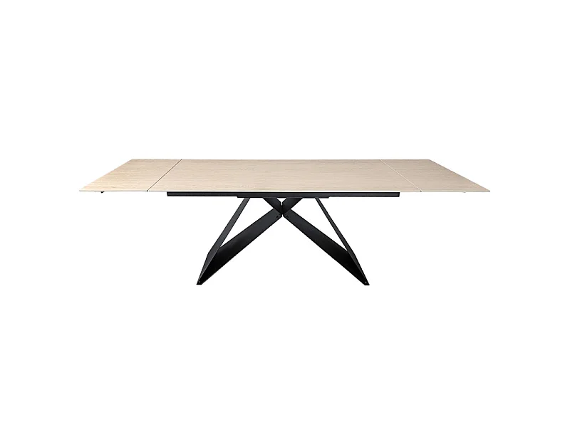 Table extensible 160/240 cm en céramique finition effet bois – LIMA