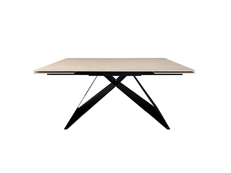 Table extensible 160/240 cm en céramique finition effet bois – LIMA