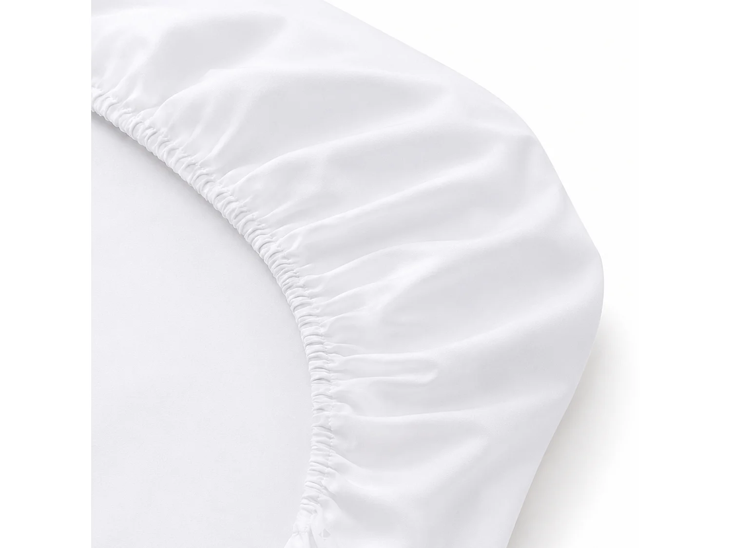 Drap housse uni 100x200 cm bonnet 30 cm coton ALTO Blanc