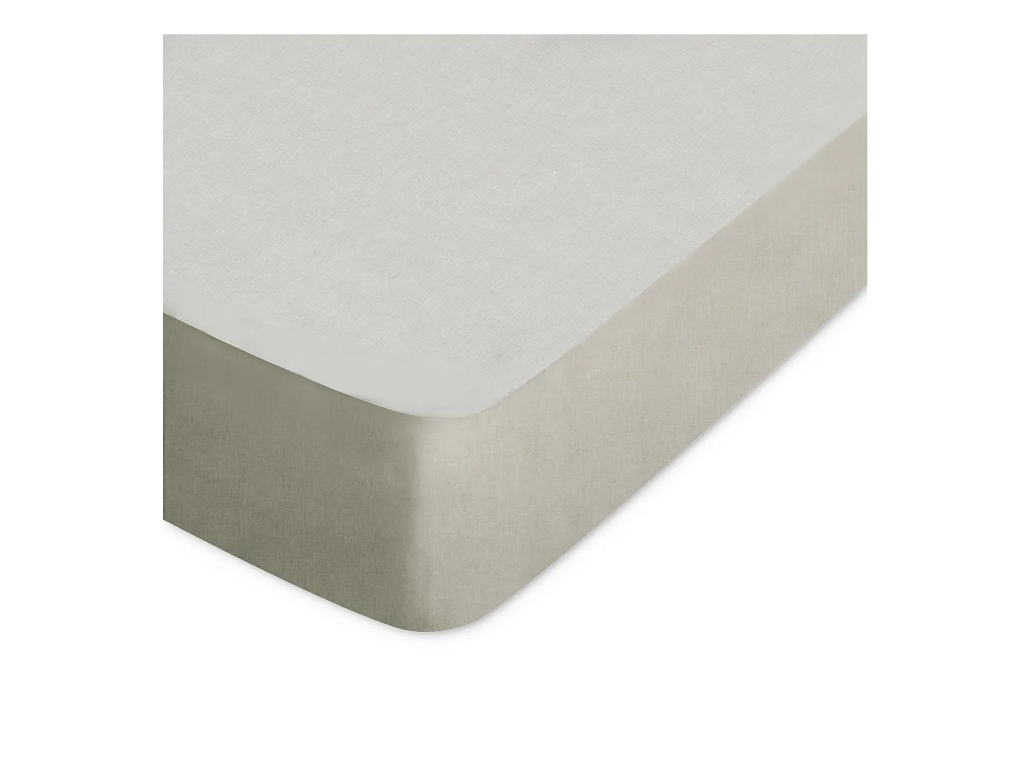 Drap housse uni 200x210 cm bonnet 30 cm coton ALTO Chamois