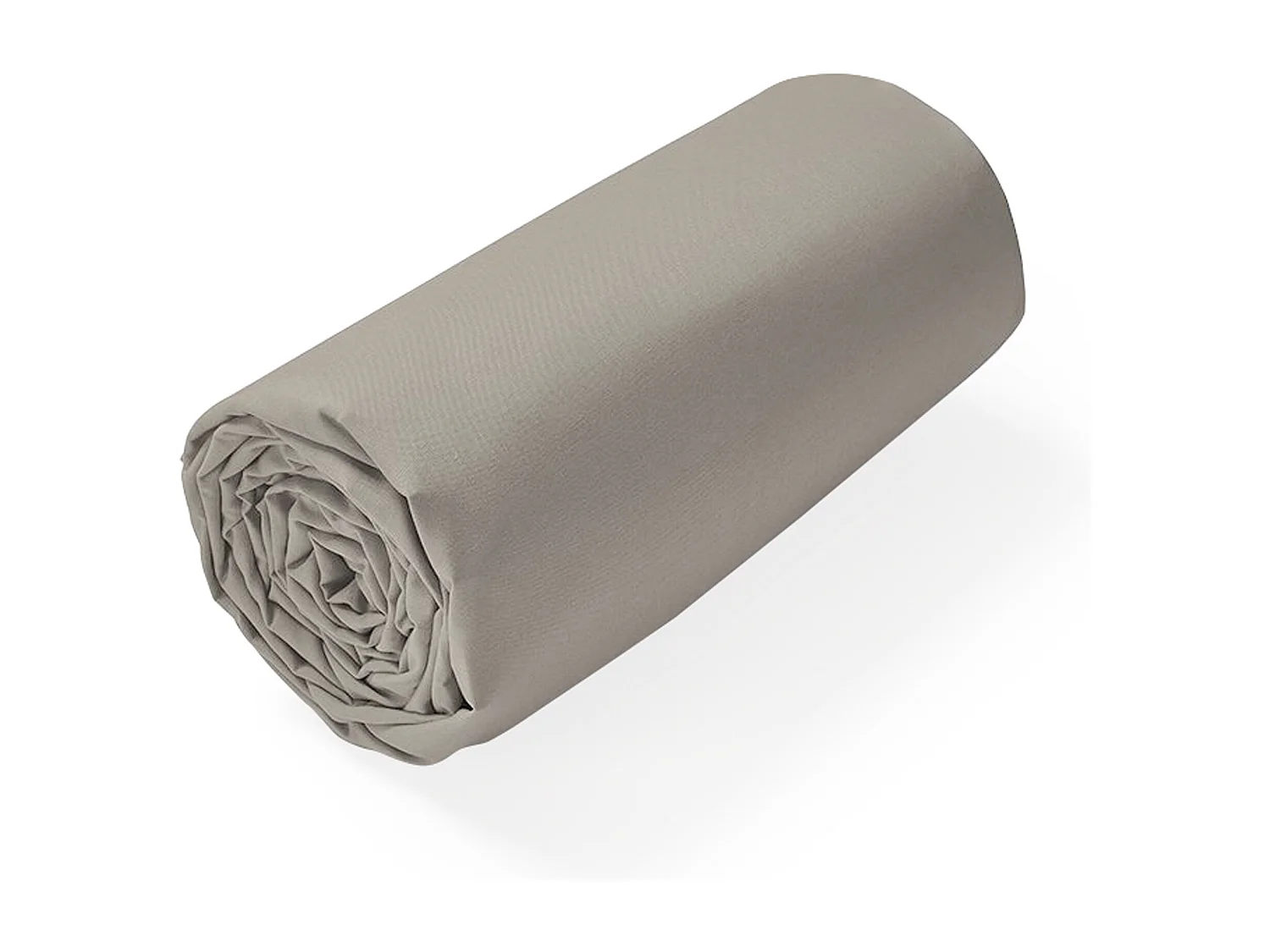 Drap housse uni 100x200 cm bonnet 50 cm coton ALTO marron Chamois