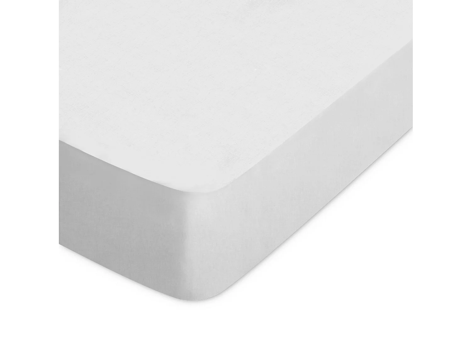 Drap housse uni 130x200 cm bonnet 50 cm coton ALTO gris calcium