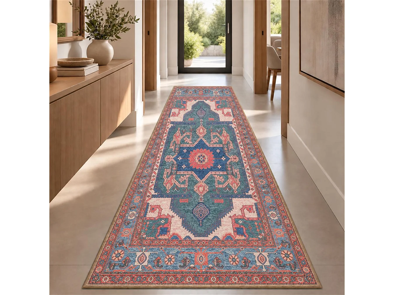 The White Stone Dywan orientalny wzór Samarcanda 190x290 cm | Dywan w stylu perskim z postarzanym efektem vintage | Krótkie włosie, 100% poliester, nadruk cyfrowy