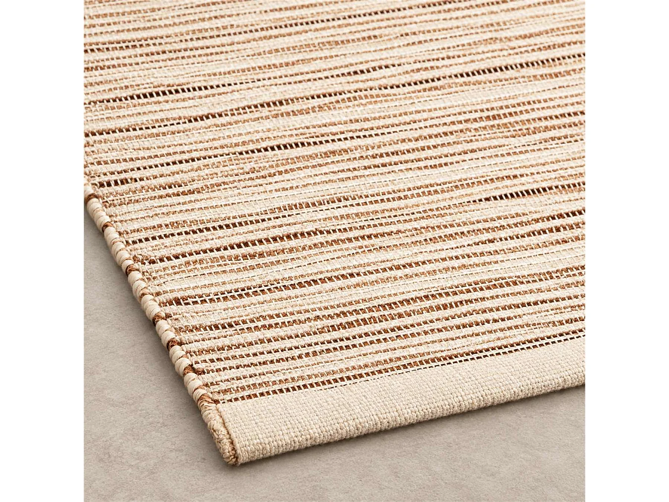 The White Stone Tapis Kilim Artisanal en Coton 55x140 cm Ivoire | Style Berbère Traditionnel, Tissage Plat, Uni | 100% Coton, Lavable en Machine