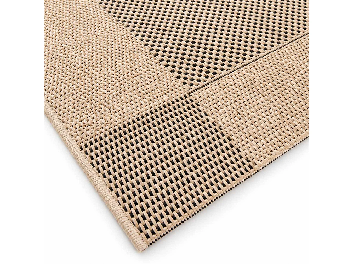The White Stone Tapis Extérieur avec Bande Extérieure 160x230 cm Tourterelle | Pour Intérieur et Extérieur, Résistant aux UV et à l'Eau, Lavable | Tapis en
