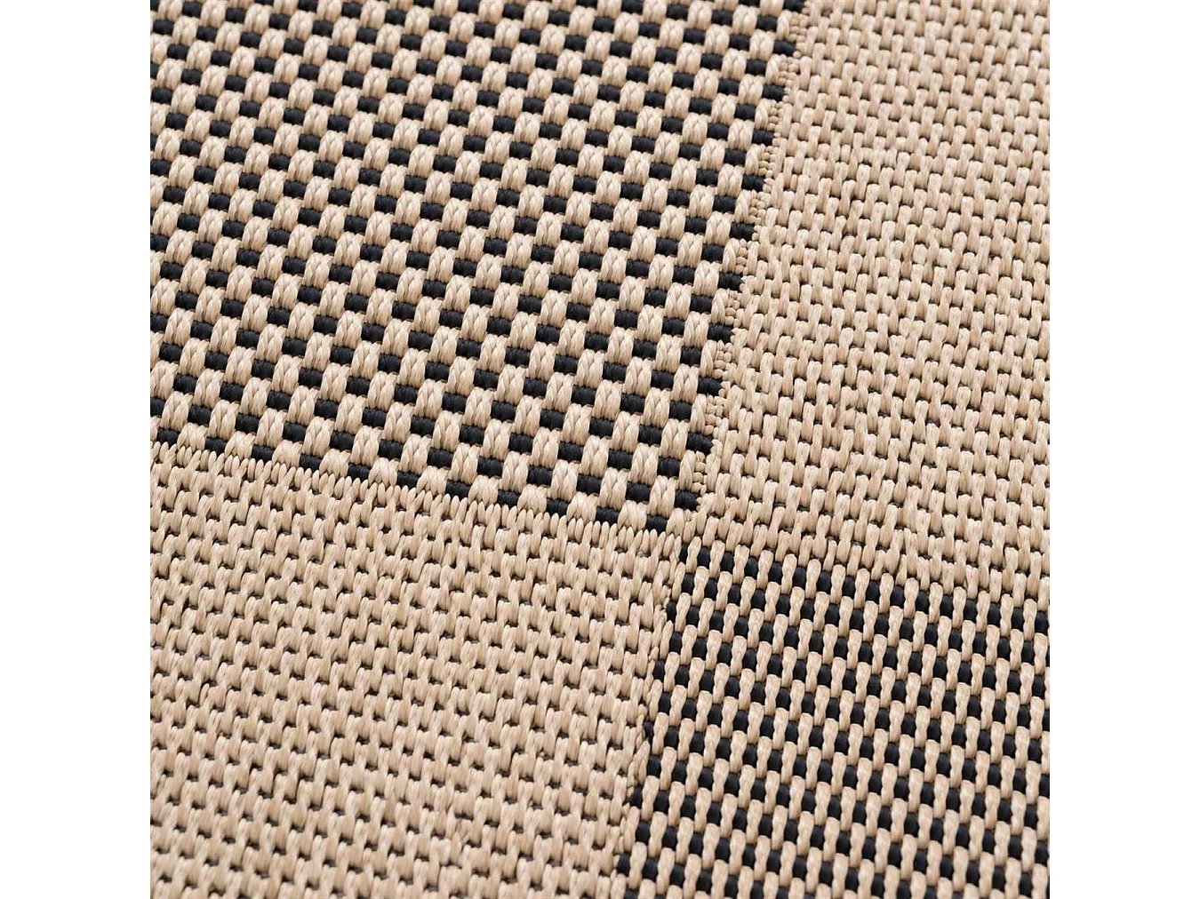 The White Stone Tapis Extérieur avec Bande Extérieure 160x230 cm Tourterelle | Pour Intérieur et Extérieur, Résistant aux UV et à l'Eau, Lavable | Tapis en