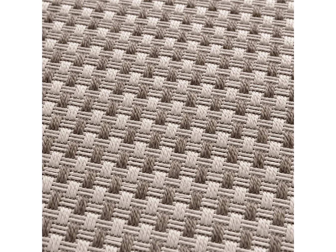 The White Stone Dywan zewnętrzny w kratkę 200x290 cm szary | Do wnętrz i na zewnątrz, odporny na UV i wodę, można prać | Dywan z polipropylenu o płaskim splocie z