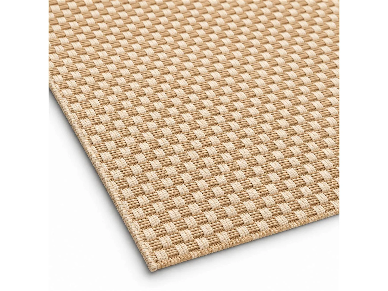 The White Stone Tapis Extérieur 200x290 cm Miel | Pour Intérieur et Extérieur, Résistant aux UV et à l'Eau, Lavable | Tapis en Polypropylène Tissé à Plat Effet