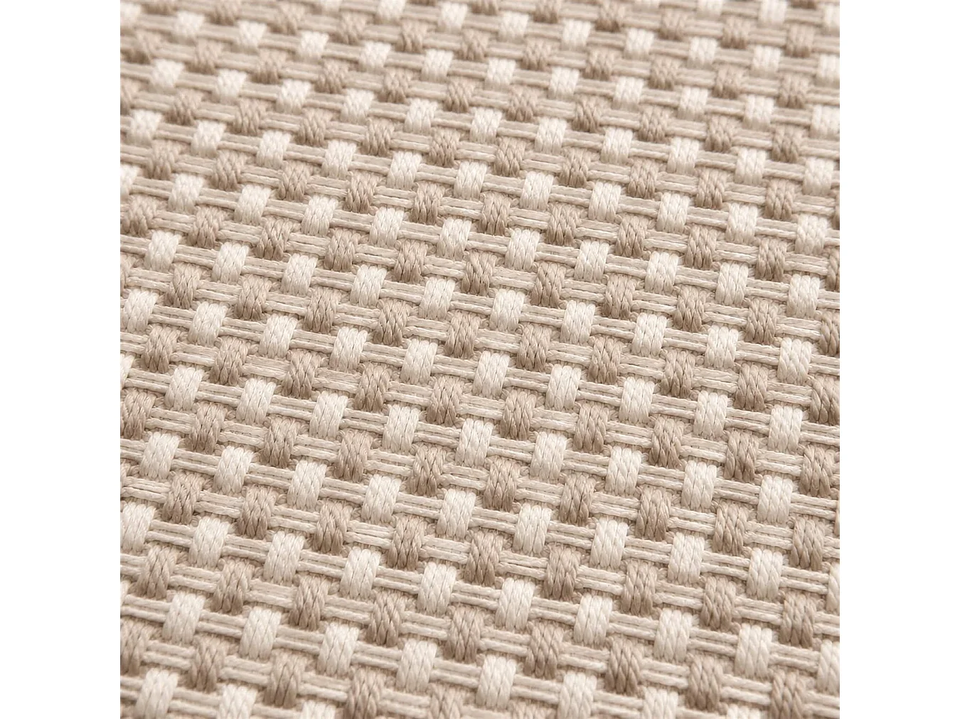 The White Stone Tappeto 200x290cm Color Crema per Interno ed Esterno | Resistente ai Raggi UV e all'Acqua, Lavabile | Tappeto in Polipropilene con Tessitura Piatta