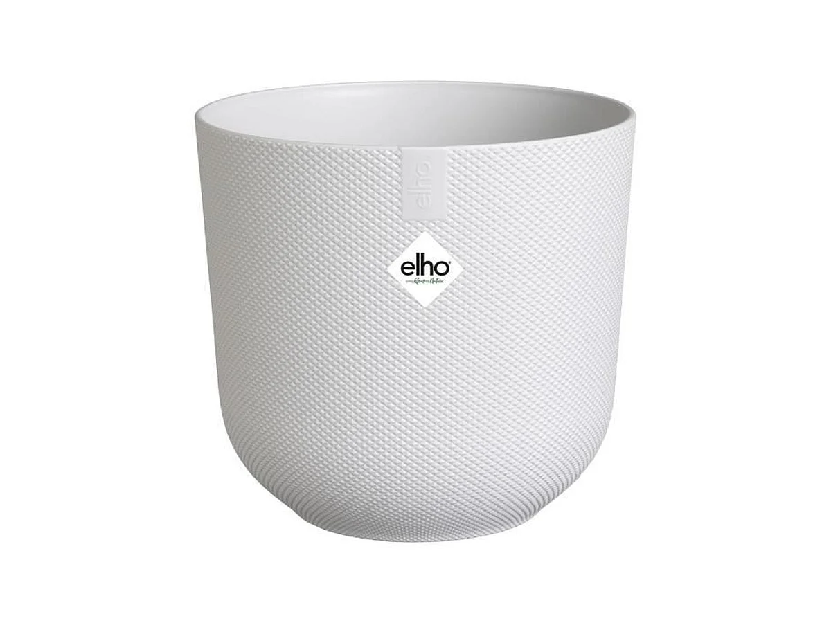 Elho Jazz Rond - Cache-pot d'intérieur blanc Ø26 x H24 cm