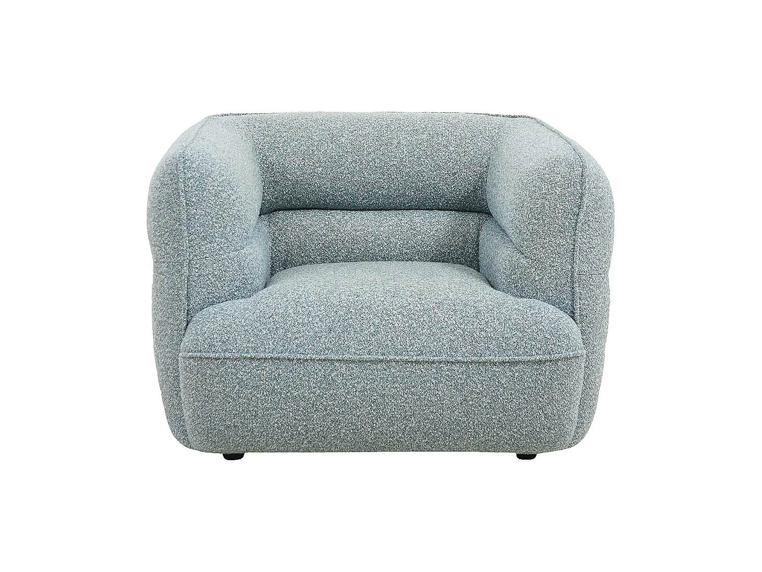 Habitat - Fauteuil en tissu bouclette - Bleu ciel - Marcel