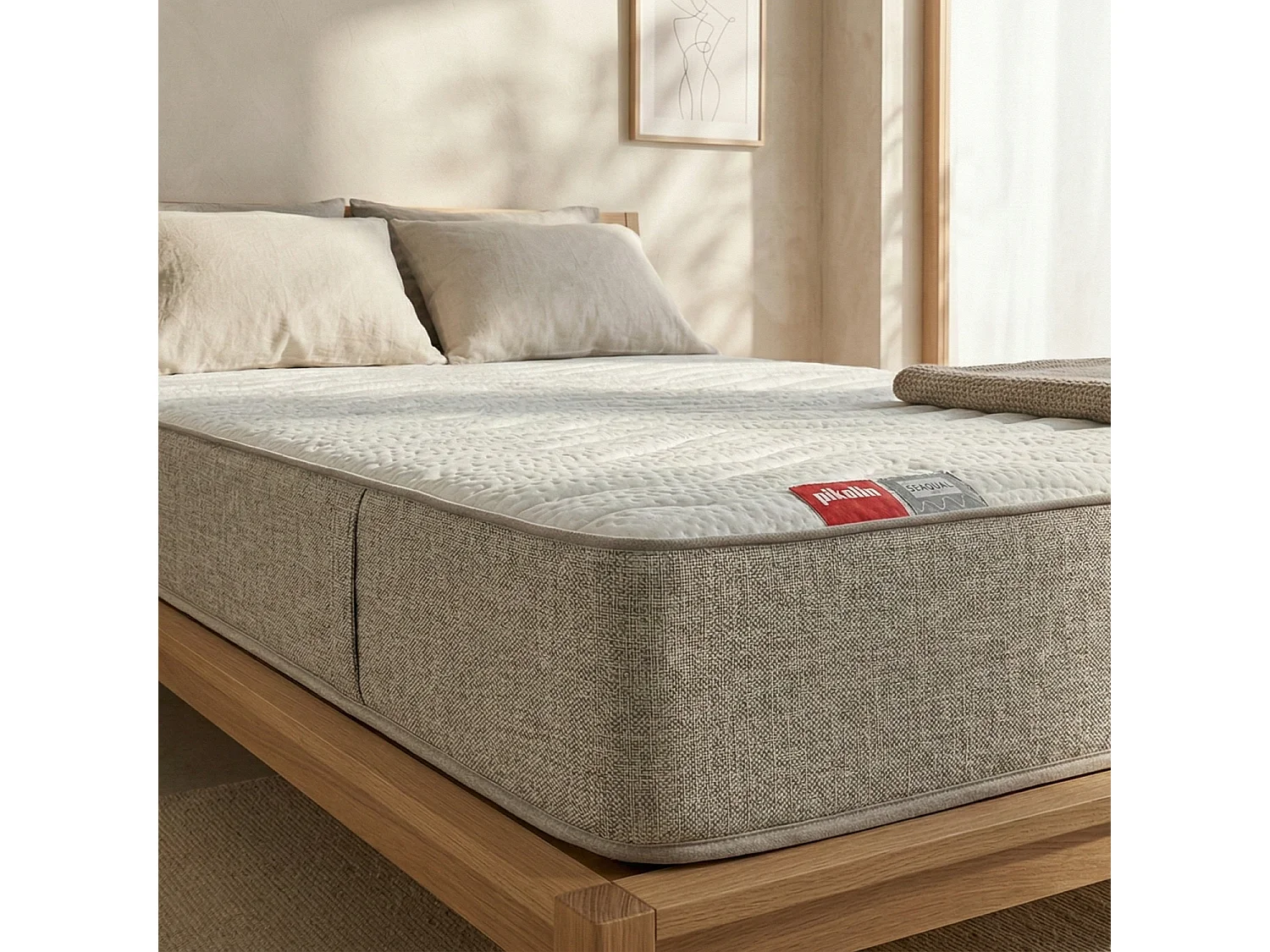 Materasso Pikolin Veza Compact 120 x 200 cm, molle insacchettate e memory foam, altezza 23 cm