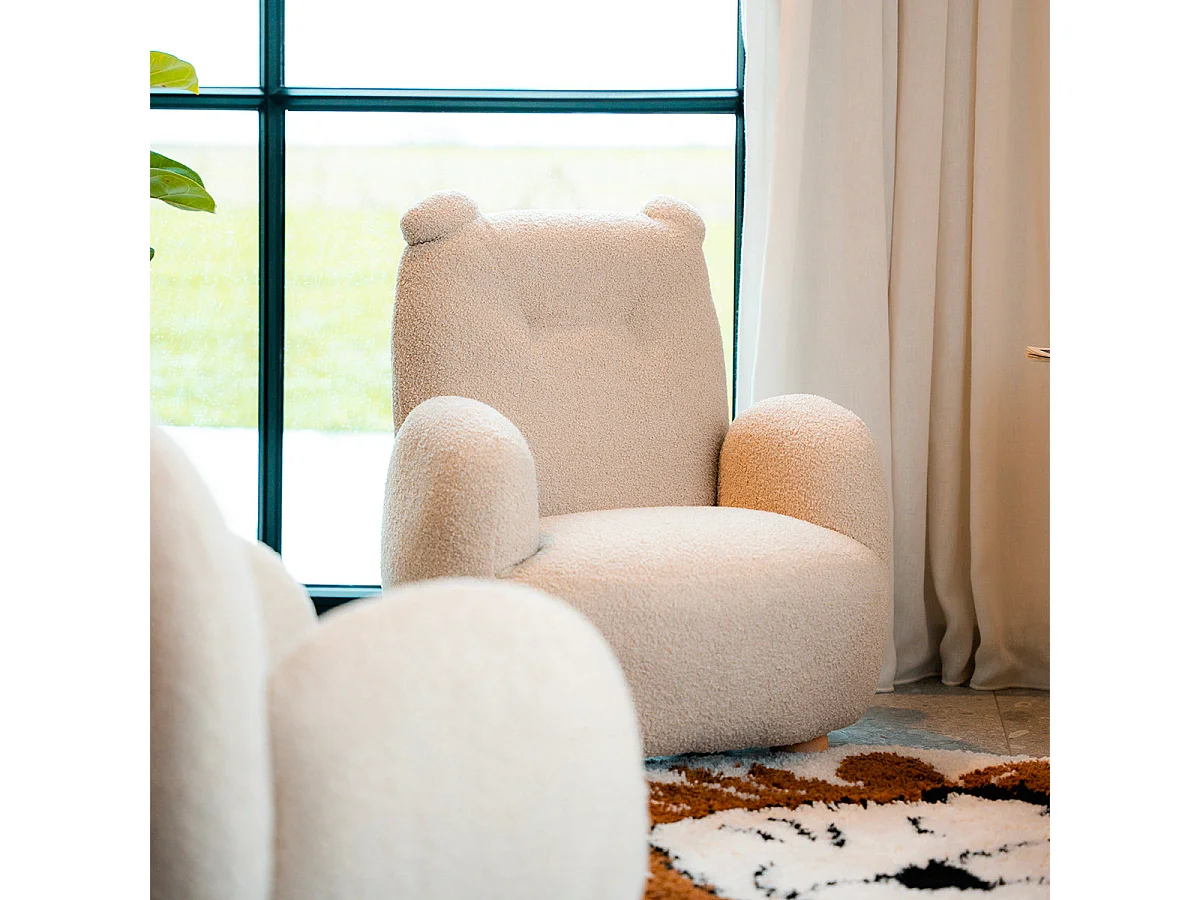 Fauteuil Enfant Ours "Rocky" 67cm Beige