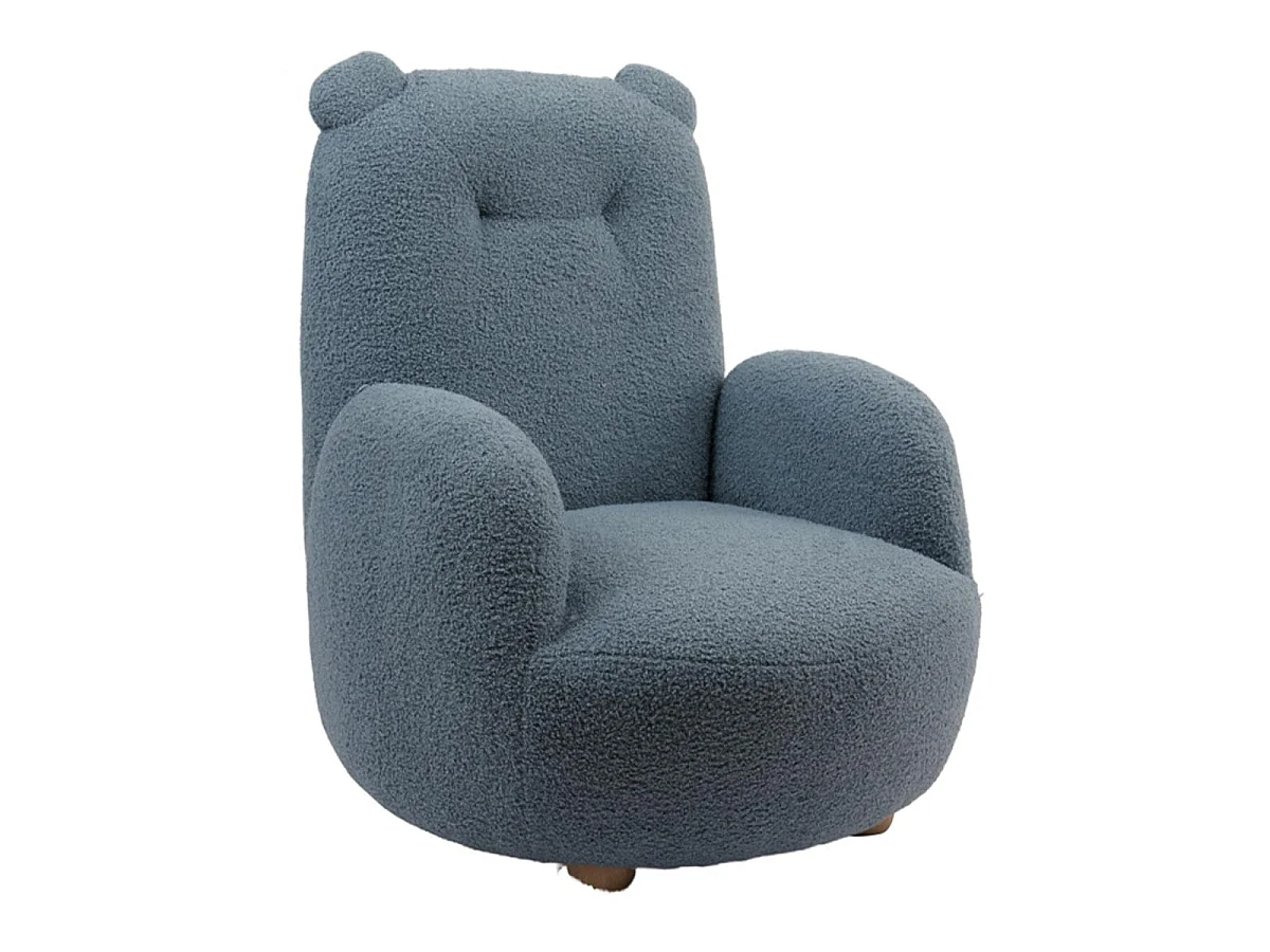 Fauteuil Enfant Ours "Rocky" 67cm Bleu