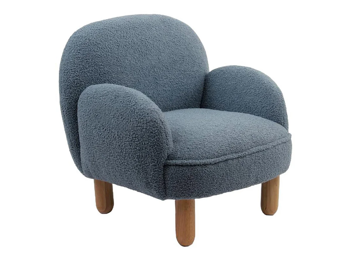 Fauteuil Enfant Bouclette "Rocky" 56cm Bleu