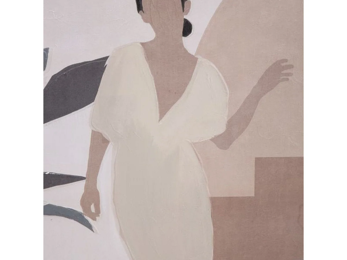 Toile peinte à la main femme panthère 80x100 cm Camilia