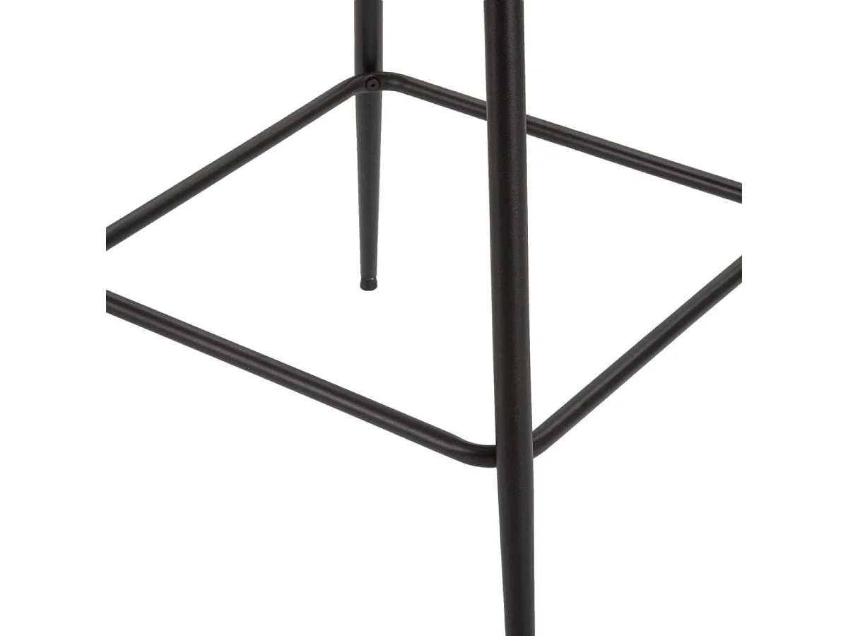 Set van 2 barkrukken van stof en metaal Cairn Grijs