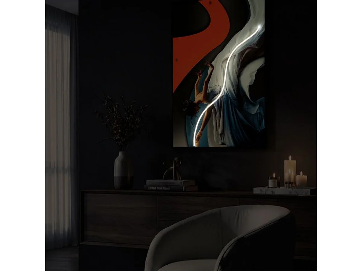 Tableau impression sur toile LED danseuse 60x90 cm Tess