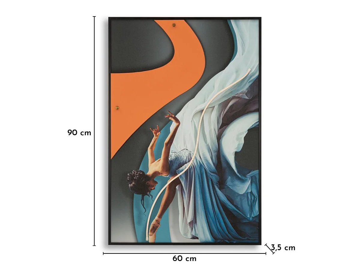 Tableau impression sur toile LED danseuse 60x90 cm Tess