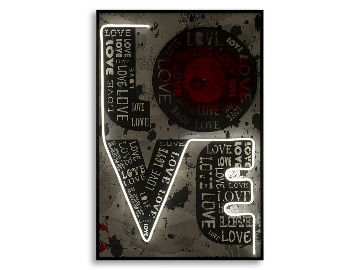 Tableau impression sur toile LED 60x90 cm Love