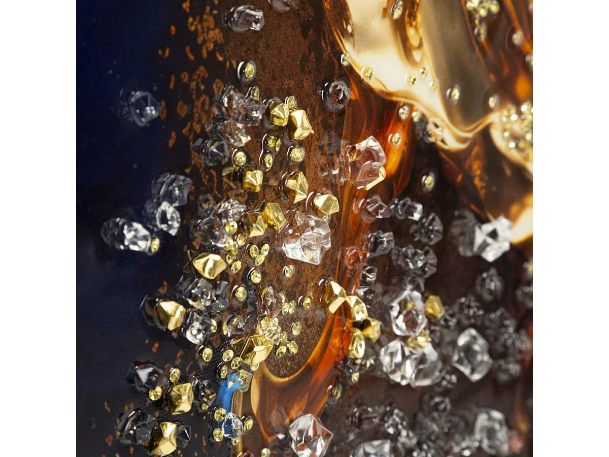 Tableau impression sur toile reliefs et dorures 60x90 cm Thémis