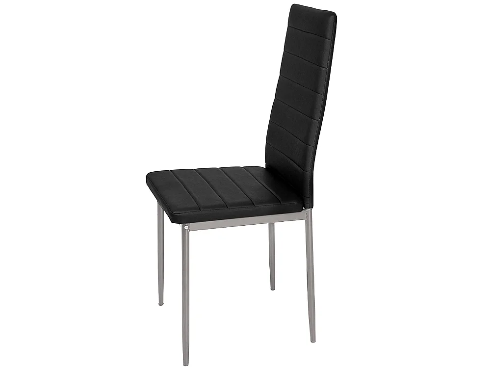 Set 4 Sedie Moderne sala Pranzo Salotto Cucina Seduta Imbottita Ecopelle Nero
