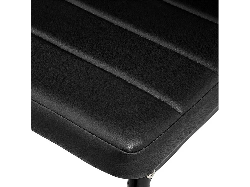 Set 4 Sedie Moderne sala Pranzo Salotto Cucina Seduta Imbottita Ecopelle Nero