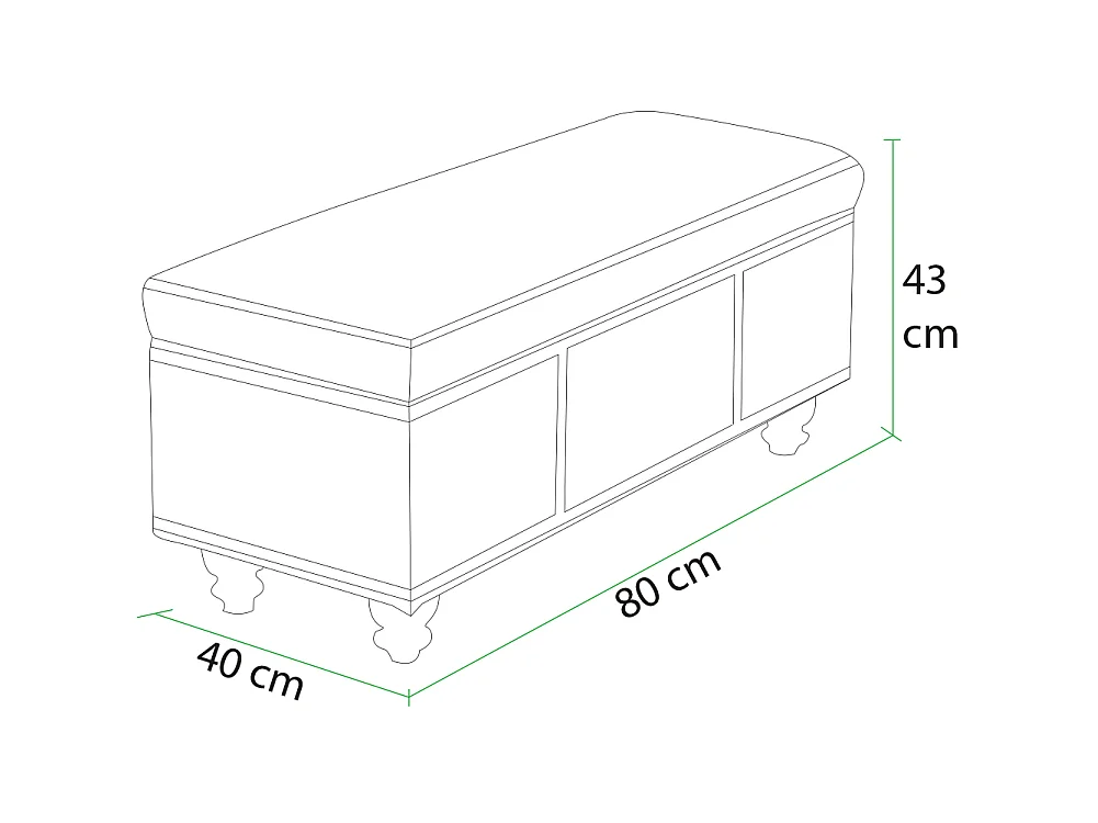 Cassapanca Contenitore Ecopelle Divano Panca Pouf Contenitore 80x40x43 cm Grigio