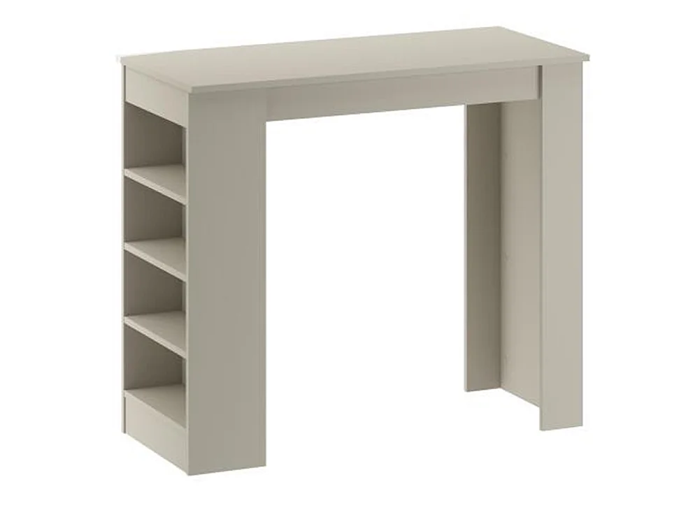 Tavolo da Bar con 4 Ripiani e Portaoggetti Sabbia Salvaspazio 117x54x102 cm