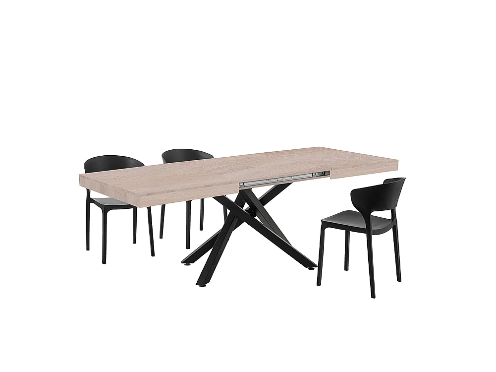 Tavolo da Pranzo Cucina Allungabile Estensibile 90 x 140 fino a 220 cm Olmo Perl
