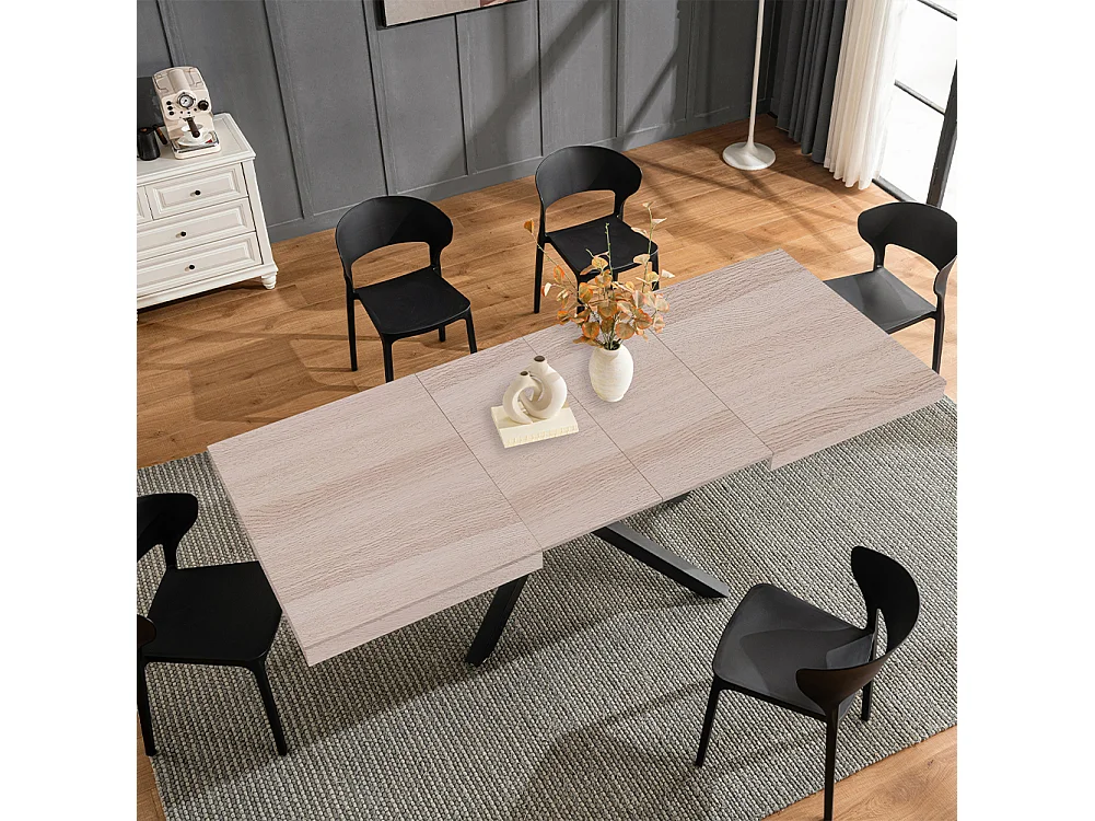 Tavolo da Pranzo Cucina Allungabile Estensibile 90 x 140 fino a 220 cm Olmo Perl
