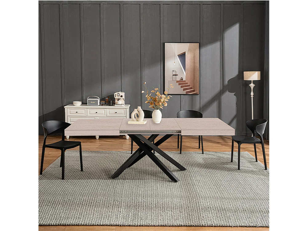 Tavolo da Pranzo Cucina Allungabile Estensibile 90 x 140 fino a 220 cm Olmo Perl