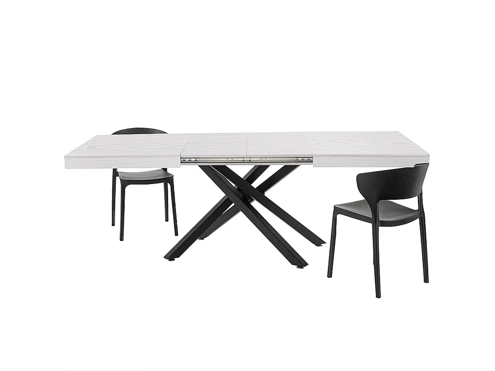 Tavolo da Pranzo Cucina Allungabile Estensibile 90x140 - 220cm Bianco Frassinato