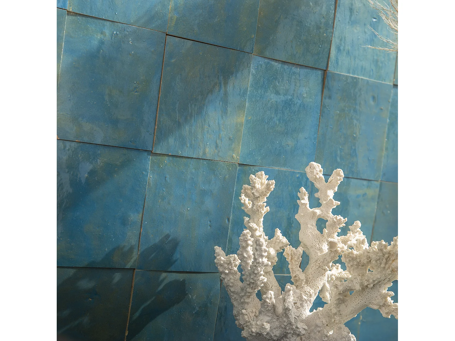 Carrelage Zellige Marocain Bleu Lazuli 10x10 cm (vendu par 1 m²) - RO'MA NATURE
