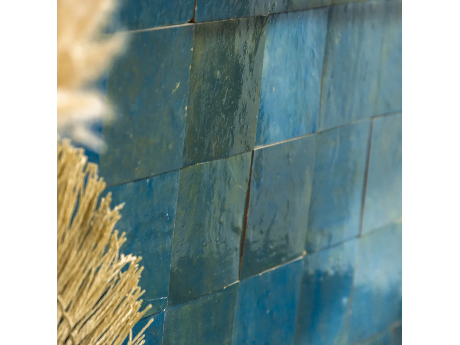 Carrelage Zellige Marocain Bleu Lazuli 10x10 cm (vendu par 1 m²) - RO'MA NATURE